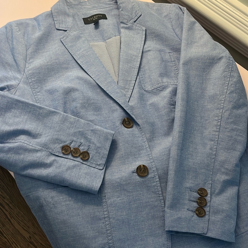 Talbots light blue blazer